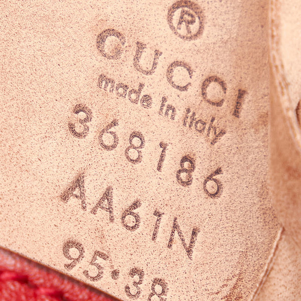 グッチ グッチシマ 368186 レッド レザー ベルト レディース GUCCI 【中古】