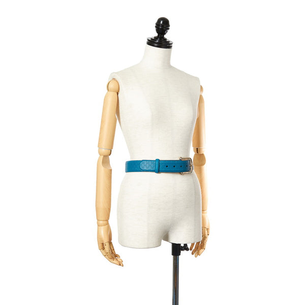 グッチ グッチシマ 480199 水色 レザー ベルト レディース GUCCI 【中古】