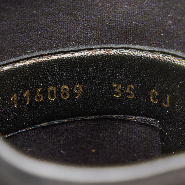 グッチ シェリーライン 116089 ブラック キャンバス レザー ロングブーツ レディース GUCCI 【中古】