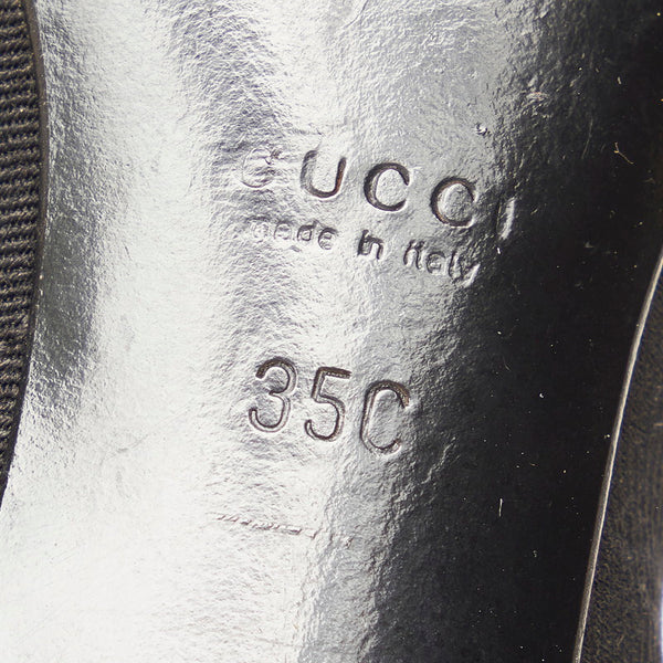 グッチ シェリーライン 116089 ブラック キャンバス レザー ロングブーツ レディース GUCCI 【中古】