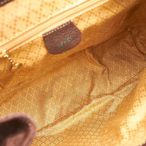 グッチ バンブー リュック バックパック 003 2058 ブラウン スウェード レザー レディース GUCCI 【中古】