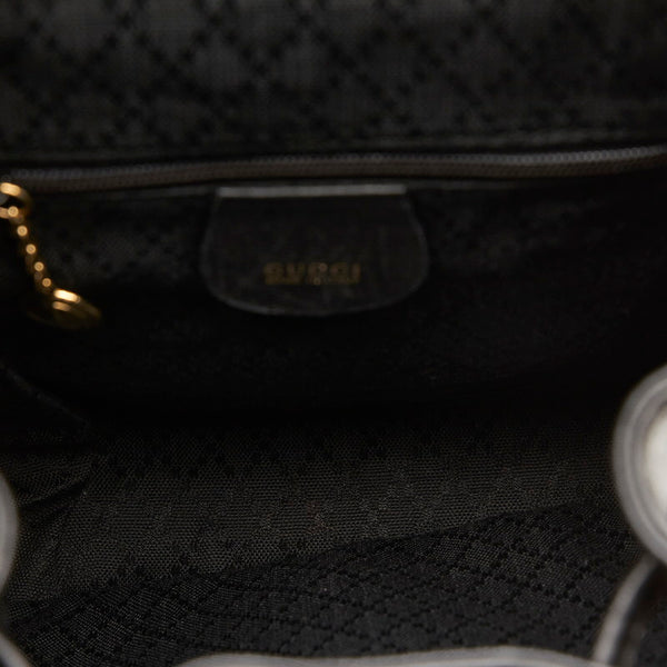 グッチ バンブー 003 3444 ブラック レザー リュック バックパック レディース GUCCI 【中古】