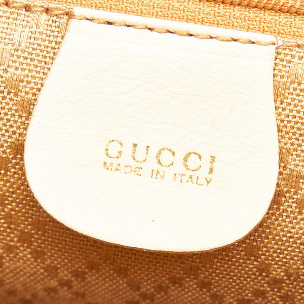 グッチ バンブー 003 2058 アイボリー レザー リュック バックパック レディース GUCCI 【中古】