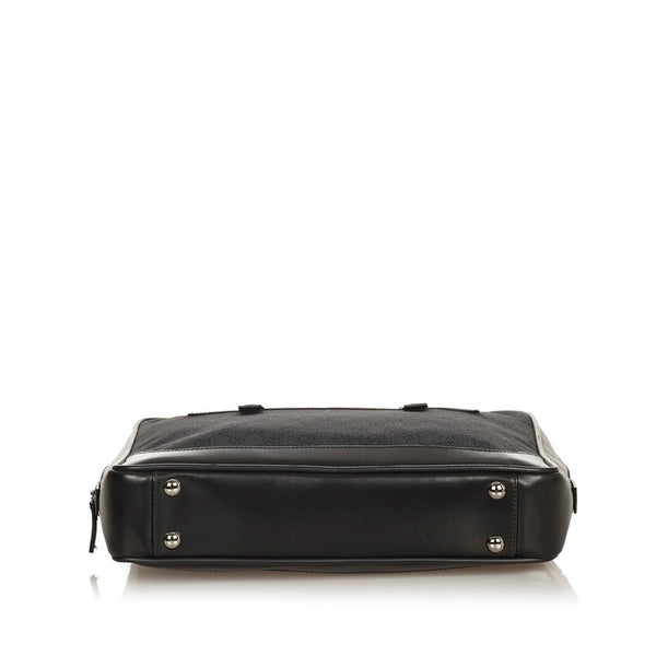 グッチ GGキャンバス 101666 ブラック キャンバス レザー ビジネスバッグ メンズ GUCCI 【中古】