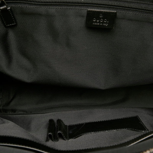 グッチ GGキャンバス 101666 ブラック キャンバス レザー ビジネスバッグ メンズ GUCCI 【中古】