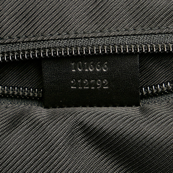 グッチ GGキャンバス 101666 ブラック キャンバス レザー ビジネスバッグ メンズ GUCCI 【中古】