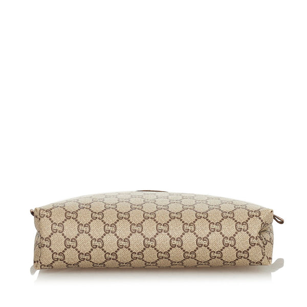 グッチ GGプラス ベージュ ブラウン PVC レザー クラッチバッグ レディース GUCCI 【中古】