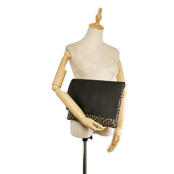 グッチ GGカレイド ブラウン ブラック PVC クラッチバッグ メンズ GUCCI 【中古】