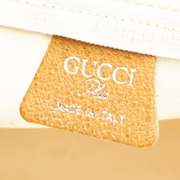 グッチ GGプラス ホワイト PVC レザー クラッチバッグ レディース GUCCI 【中古】