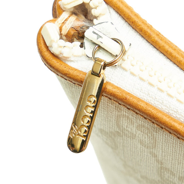 グッチ GGプラス ホワイト PVC レザー クラッチバッグ レディース GUCCI 【中古】