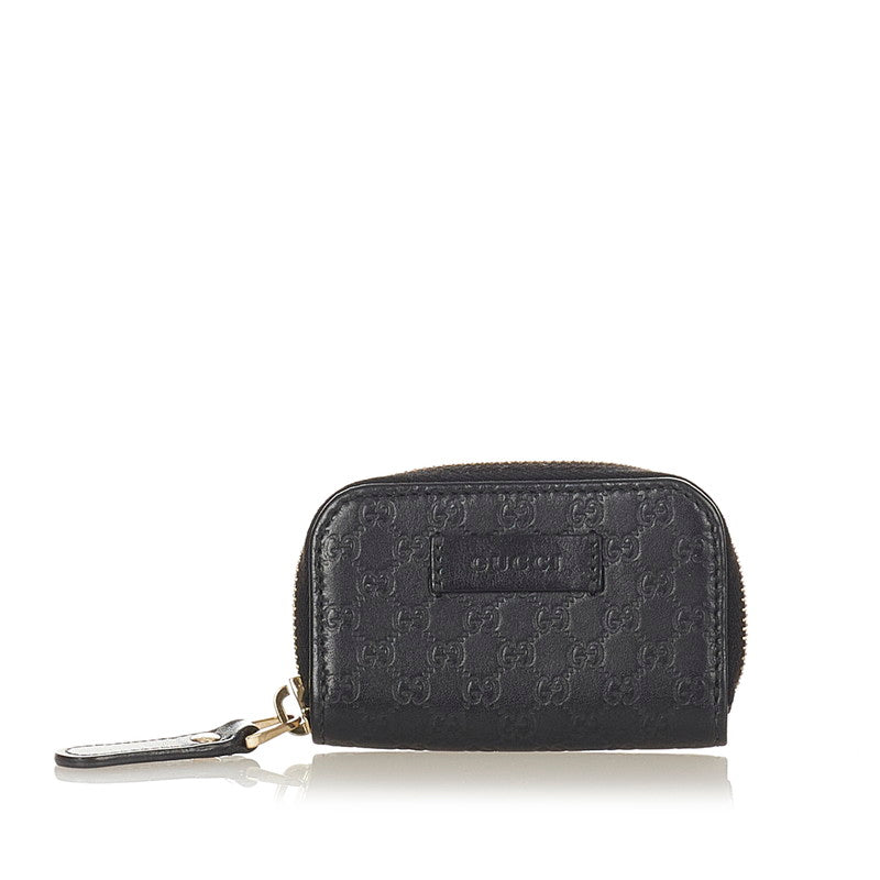 グッチ シマ マイクロＧＧ 449896 ブラック レザー コインケース レディース GUCCI 【中古】