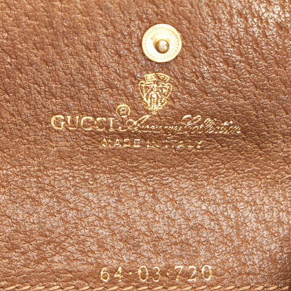 グッチ 64 03 720 ブラウン ベージュ PVC レザー コインケース レディース GUCCI 【中古】