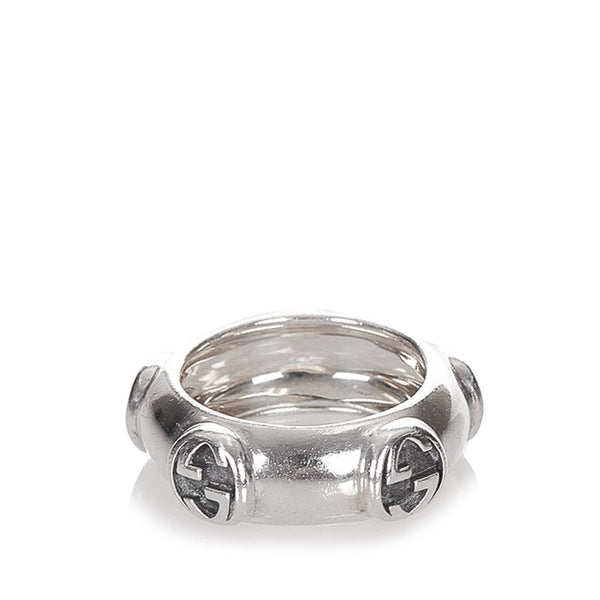 グッチ SV925 シルバー リング 指輪 レディース GUCCI 8号 【中古】