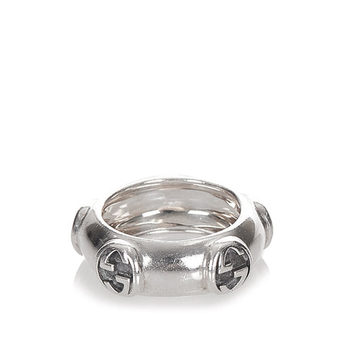 グッチ SV925 シルバー リング 指輪 レディース GUCCI 8号 【中古】