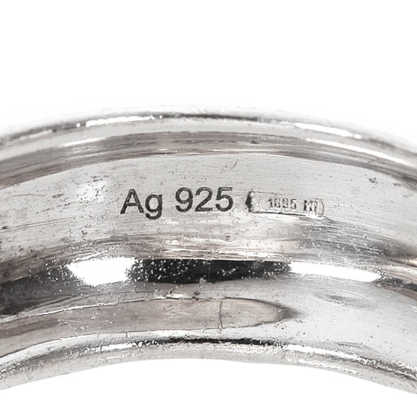 グッチ SV925 シルバー リング 指輪 レディース GUCCI 8号 【中古】