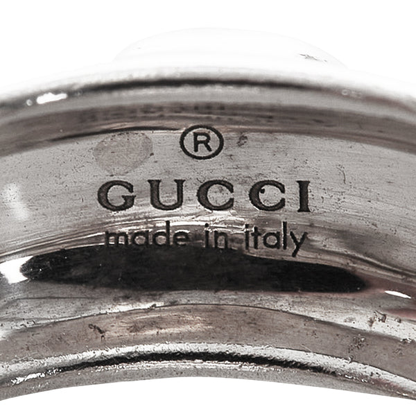 グッチ SV925 シルバー リング 指輪 レディース GUCCI 8号 【中古】