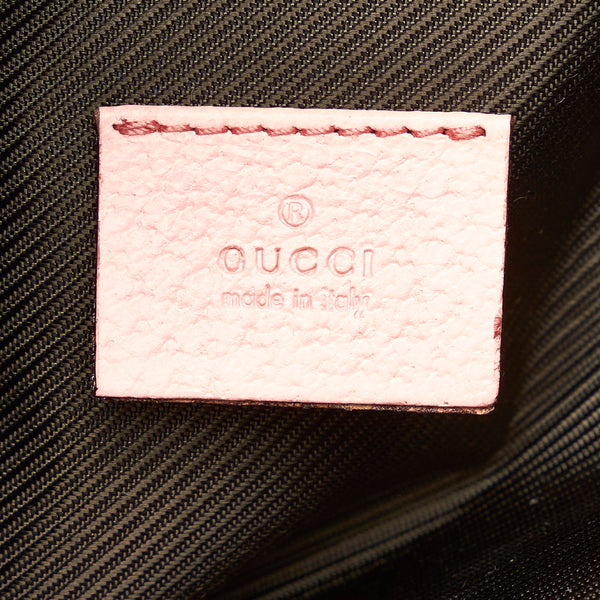 グッチ GGキャンバス 124542 ベージュ ブラウン ピンク キャンバス レザー ミニハンドバッグ レディース GUCCI 【中古】