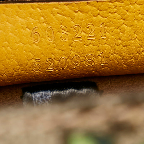 グッチ バンブー GGフローラ  603221 ベージュ イエロー マルチ PVC レザー ハンドバッグ レディース GUCCI 【中古】