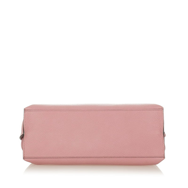 グッチ バンブー デイリー ハンドバッグ ショルダーバッグ ２WAY 392013 ピンク レザー レディース GUCCI 【中古】