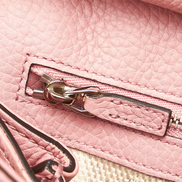 グッチ バンブー デイリー ハンドバッグ ショルダーバッグ ２WAY 392013 ピンク レザー レディース GUCCI 【中古】