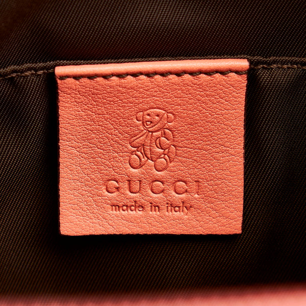 グッチ マイクロGG ベア キッズ チルドレン フィッシュ 魚 284720 ベージュ ピンク PVC レザー ハンドバッグ レディース GUCCI 【中古】