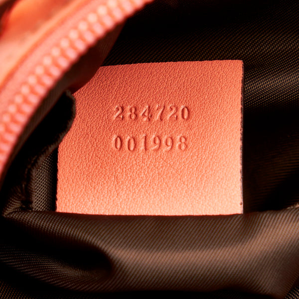 グッチ マイクロGG ベア キッズ チルドレン フィッシュ 魚 284720 ベージュ ピンク PVC レザー ハンドバッグ レディース GUCCI 【中古】