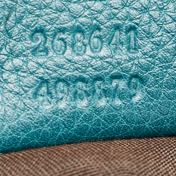 グッチ 268641 グリーン レザー ハンドバッグ ショルダーバッグ２WAY レディース GUCCI 【中古】