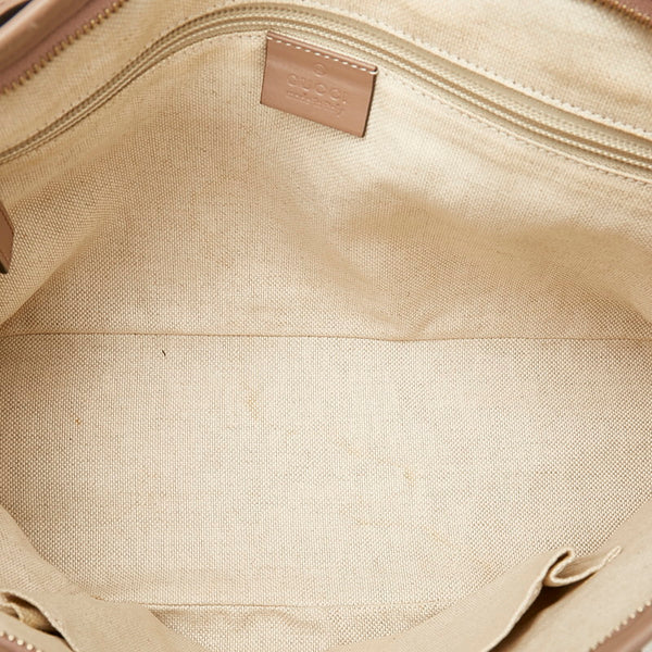 グッチ GGスプリーム 353439 ピンクベージュ ベージュ PVC レザー ハンドバッグ ショルダーバッグ２WAY レディース GUCCI 【中古】