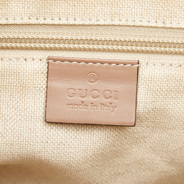 グッチ GGスプリーム 353439 ピンクベージュ ベージュ PVC レザー ハンドバッグ ショルダーバッグ２WAY レディース GUCCI 【中古】