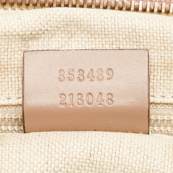 グッチ GGスプリーム 353439 ピンクベージュ ベージュ PVC レザー ハンドバッグ ショルダーバッグ２WAY レディース GUCCI 【中古】