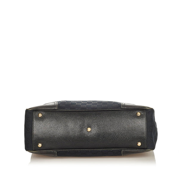 グッチ GGキャンバス プリンシー リボン 177052 ブラック  キャンバス レザー 肩掛け ショルダーバッグ レディース GUCCI 【中古】