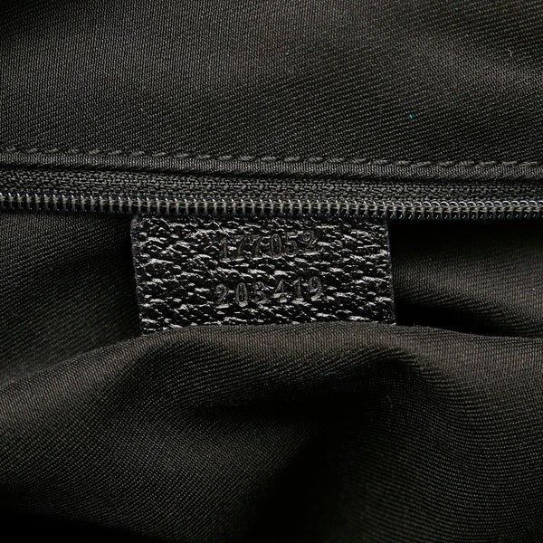 グッチ GGキャンバス プリンシー リボン 177052 ブラック  キャンバス レザー 肩掛け ショルダーバッグ レディース GUCCI 【中古】