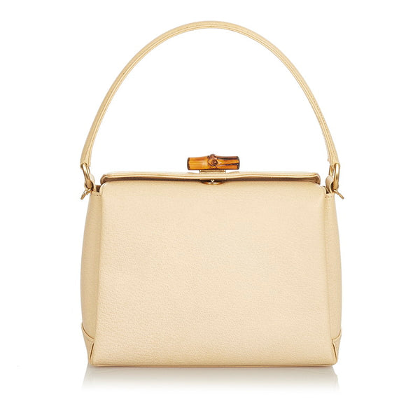グッチ バンブー 000 926 0175 アイボリー レザー ハンドバッグ ショルダーバッグ 2WAY レディース GUCCI 【中古】
