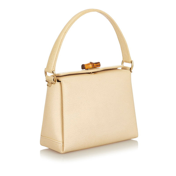 グッチ バンブー 000 926 0175 アイボリー レザー ハンドバッグ ショルダーバッグ 2WAY レディース GUCCI 【中古】