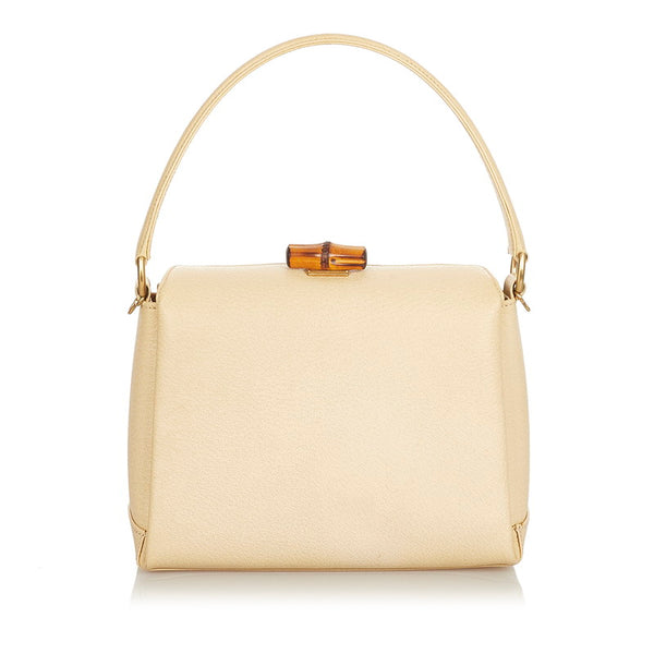 グッチ バンブー 000 926 0175 アイボリー レザー ハンドバッグ ショルダーバッグ 2WAY レディース GUCCI 【中古】