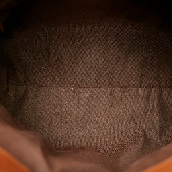 グッチ GGキャンバス 211944 ベージュ ブラウン キャンバス レザー ハンドバッグ レディース GUCCI 【中古】