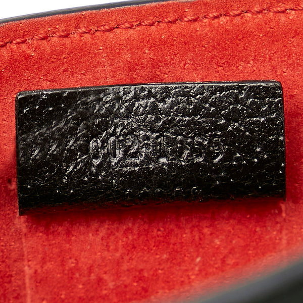 グッチ バンブー 002 1059 ブラック レザー ハンドバッグ レディース GUCCI 【中古】