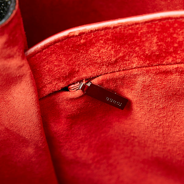 グッチ バンブー 002 1059 ブラック レザー ハンドバッグ レディース GUCCI 【中古】