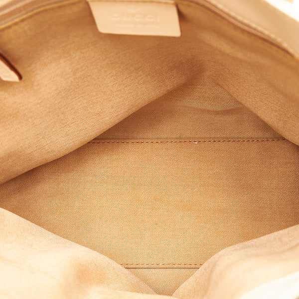 グッチ GGキャンバス 002 1079 ホワイト ベージュ キャンバス レザー ハンドバッグ レディース GUCCI 【中古】