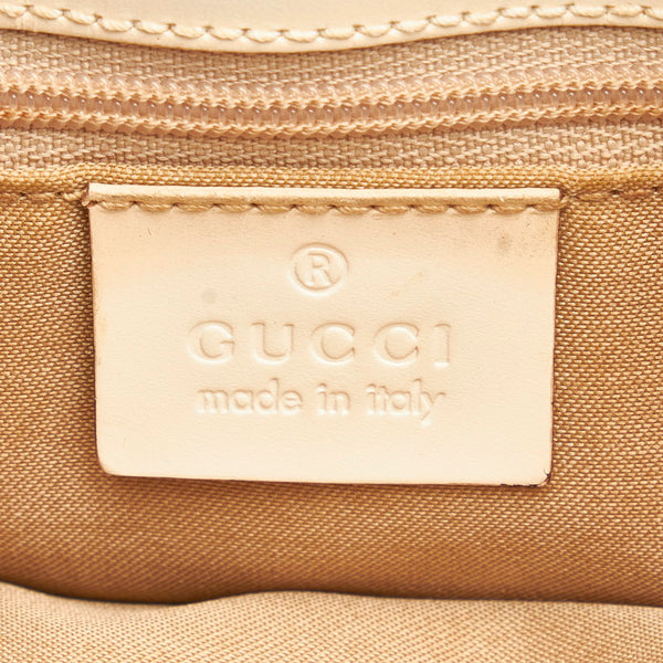 グッチ GGキャンバス 002 1079 ホワイト ベージュ キャンバス レザー ハンドバッグ レディース GUCCI 【中古】
