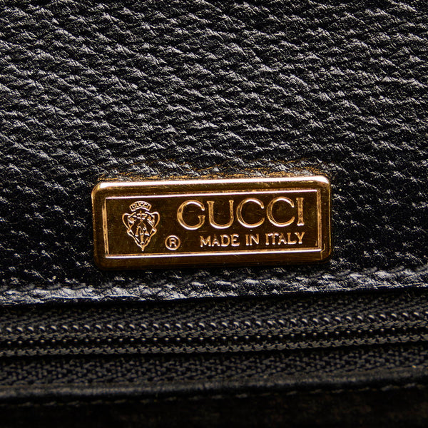 グッチ バンブー ブラック レザー ハンドバッグ レディース GUCCI 【中古】