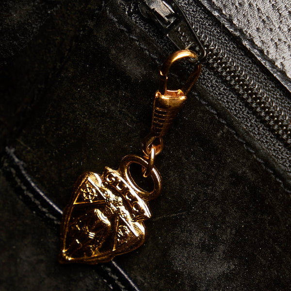 グッチ バンブー ブラック レザー ハンドバッグ レディース GUCCI 【中古】