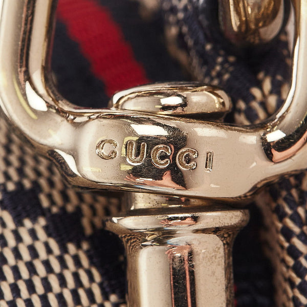 グッチ GGキャンバス 帽子モチーフ ベージュ キャンバス メッキ キーホルダー レディース GUCCI 【中古】