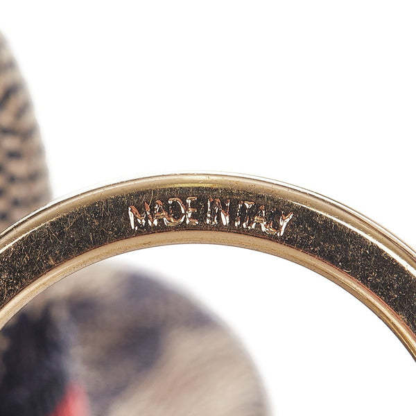 グッチ GGキャンバス 帽子モチーフ ベージュ キャンバス メッキ キーホルダー レディース GUCCI 【中古】