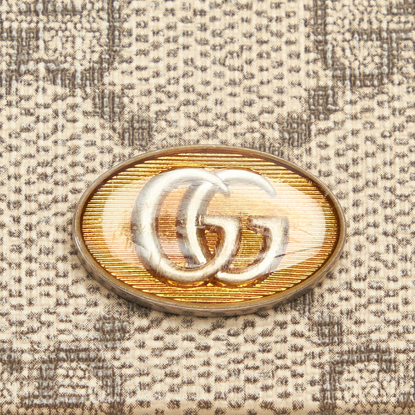 グッチ GGスプリーム オフィディア iPhone 12 Pro Max ケース 668408 ブラウン ベージュ PVC レザー スウェード メンズ GUCCI 【中古】