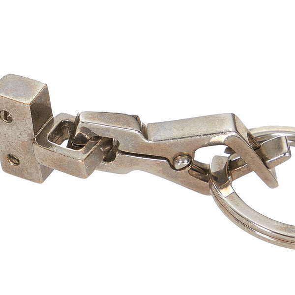 グッチ ブラック シルバー レザー メタル 携帯ストラップ ネックストラップ　 レディース GUCCI 【中古】