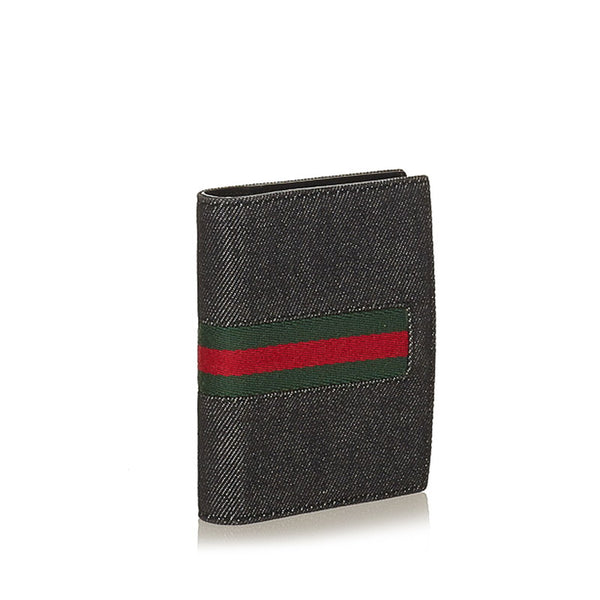 グッチ シェリーライン 04268 ブラック キャンバス 手帳カバー レディース GUCCI 【中古】