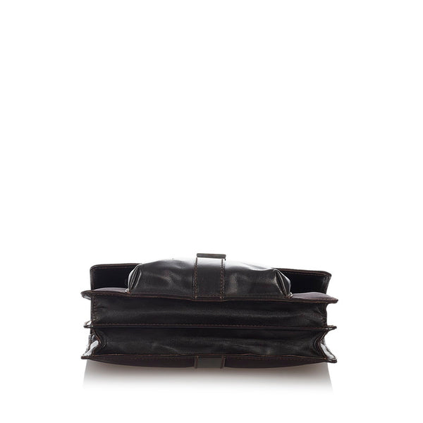 グッチ セカンドバッグ 018 0008 ブラウン キャンバス レザー メンズ GUCCI 【中古】