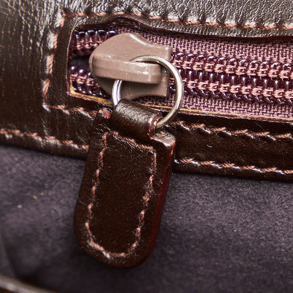 グッチ セカンドバッグ 018 0008 ブラウン キャンバス レザー メンズ GUCCI 【中古】