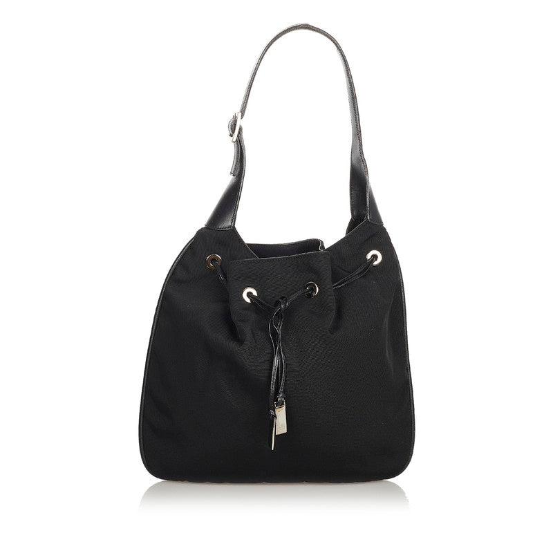 グッチ ショルダーバッグ 001 4030 ブラック レザー ナイロン レディース GUCCI 【中古】